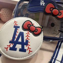 Hello Kitty Cross Bag Purse With Little Wallet