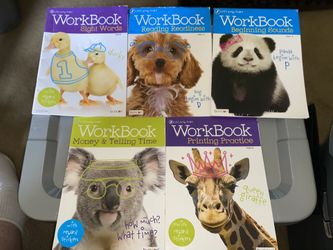 New 5 Preschool Workbooks Set 