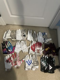 College And Regular Football Gloves