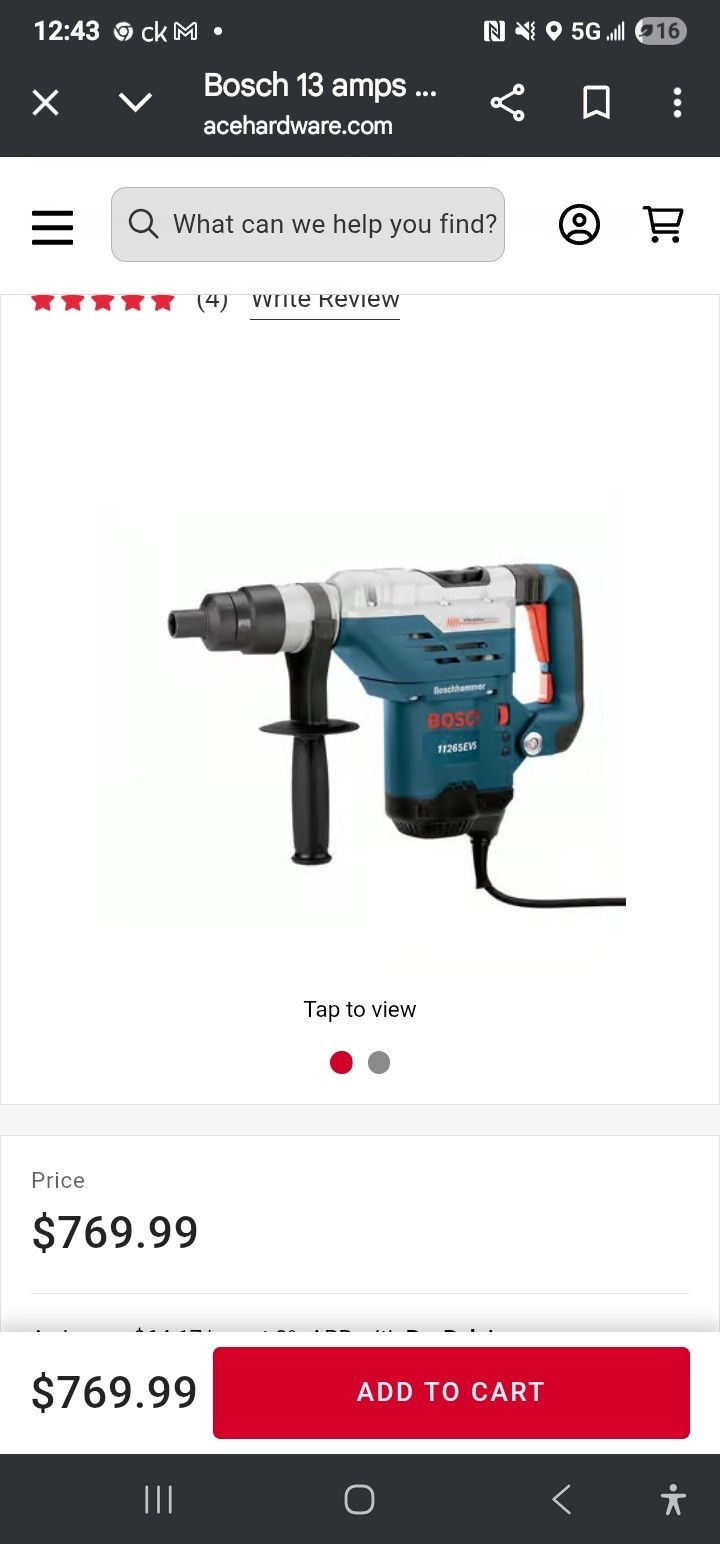 Bosch 13 Amp Hammer Dril