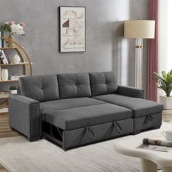 L Shape Sectional with pull out bed sofa