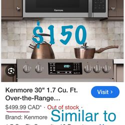 Over the Range Microwave Kenmore 