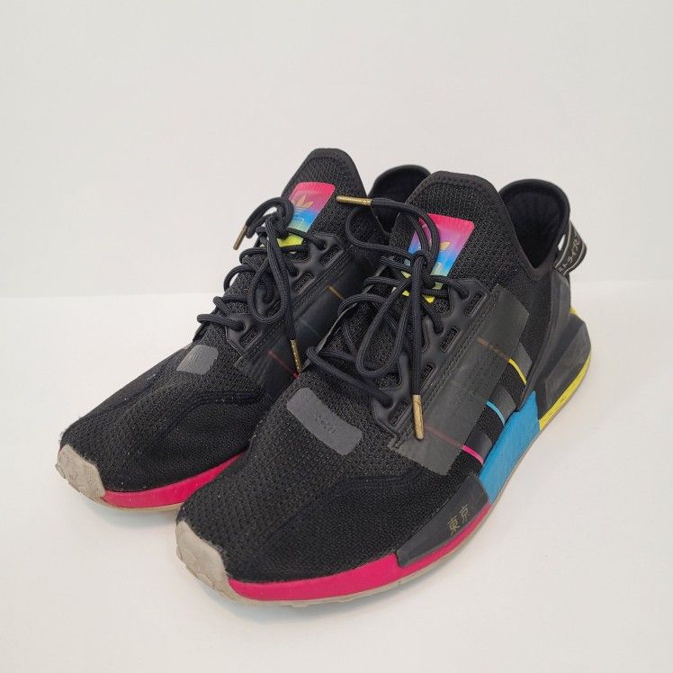 Adidas NMD_R1 V2 "Tokyo Nights" FY 1251 Mens Sneakers Size 12 Black, Pink, Aqua
