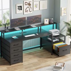 Black Large Computer Desk