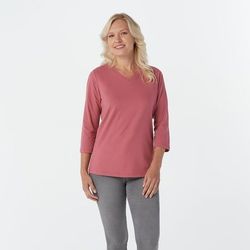 Denim & Co. Essentials Perfect Jersey 3/4 Sleeve Top