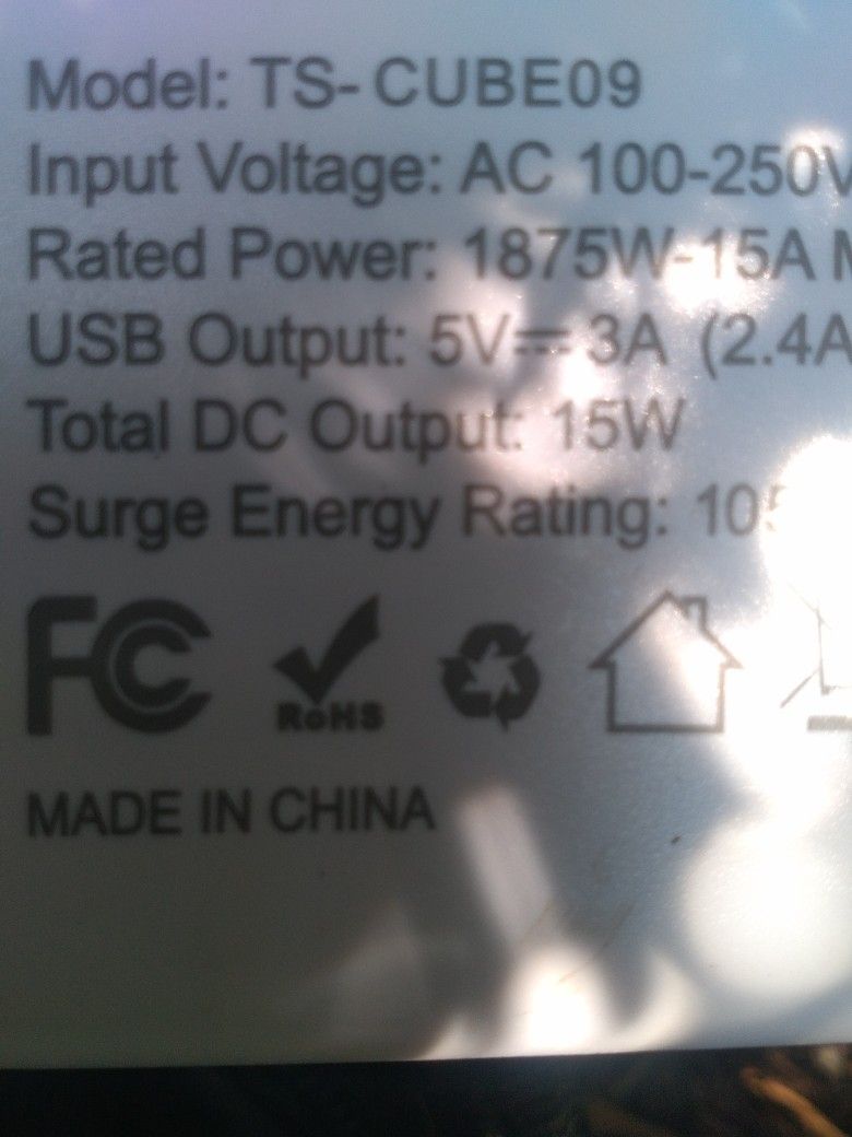 power adapter extention cord AC USB