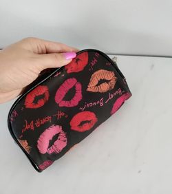 betsey johnson travel makeup bag 8.5 Inch Zipper Cosmetic Pouch Small Toiletry Lightweight Durable Polyester Organizer with Inner Zipped Pocket Good For Accessories and Needs (Stripe Roses) : Beauty & Personal Martha Large Cosmetic Cases roomy interior boasts three removable compartments and a large clear zip wall pocket Luv Betsey Johnson Black Polka