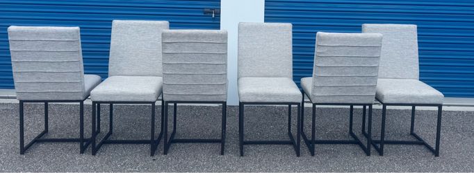 ROOMS TO GO LOFT 6 DINING CHAIRS GRAY