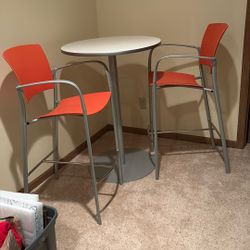 Tall Table, 4 Chairs 