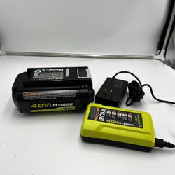 Ryobi 40V Battery 4.0AH and Charger Lithium Ion