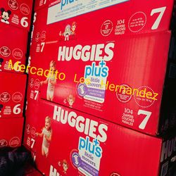 Huggies Little Movers Size 7 - 104 Diapers Pañales/ Firm price 