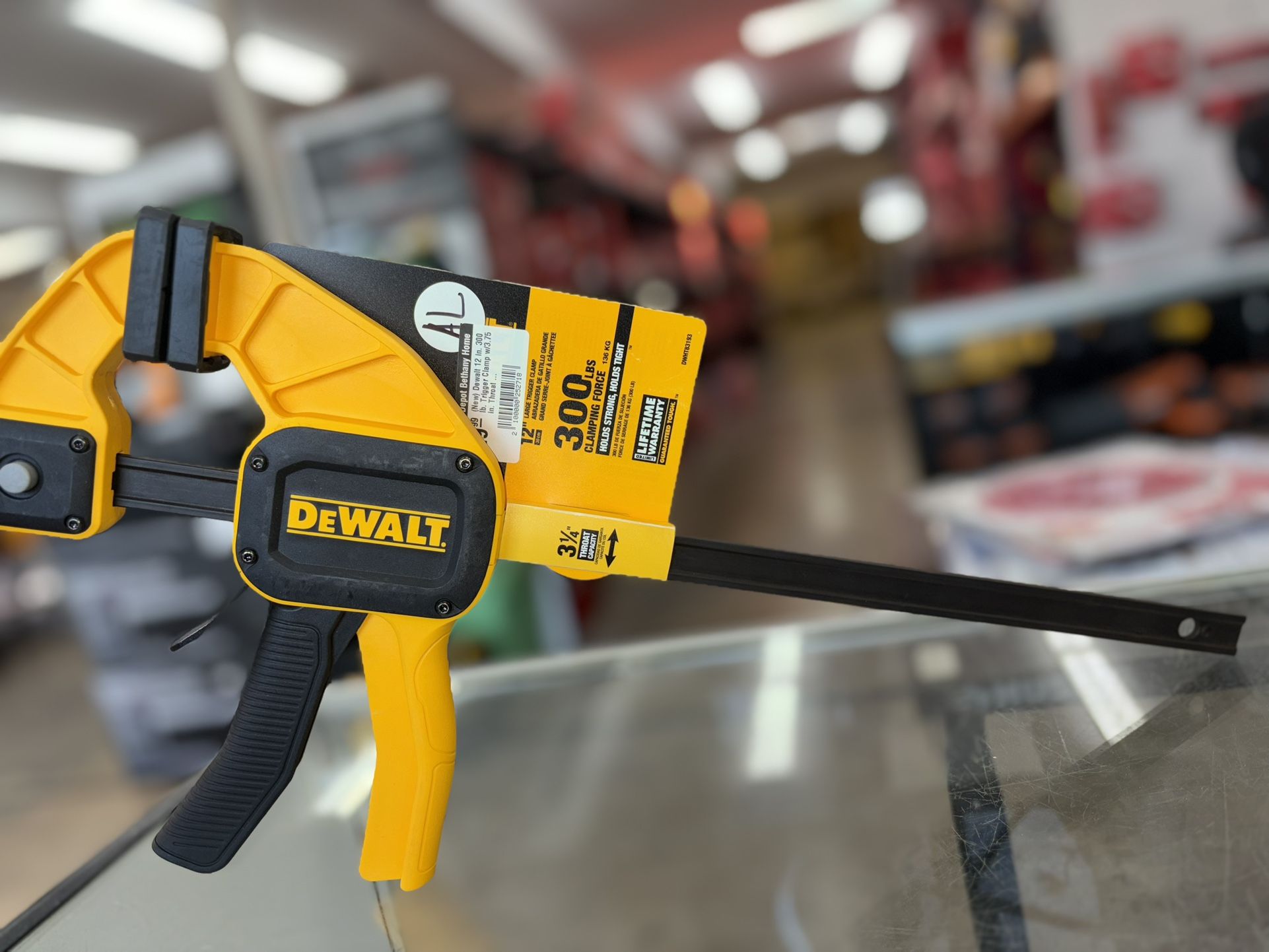 DEWALT 12 in. 300 lb. Trigger Clamp w/3.75 in. Throat Depth