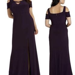 Women’s Size XL Purple Party Wedding Long Dress
