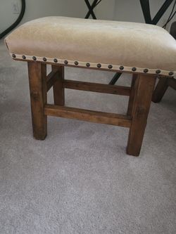 Pottery Barn Leather Stool