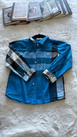 Boys Burberry Plaid Shirt 6