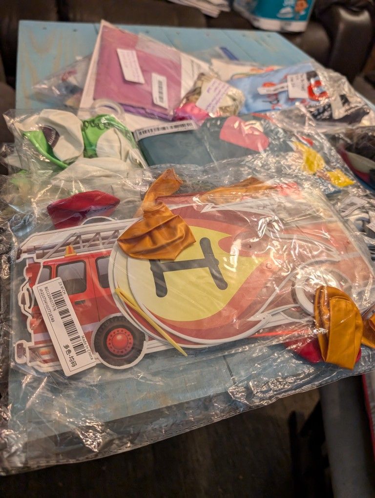 FIRE TRUCK PARTY BAG NON SMOKING HOME 