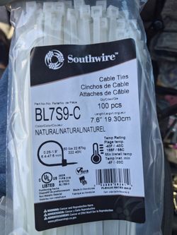 Southwire. Ties Wire. Natural. 100pc
