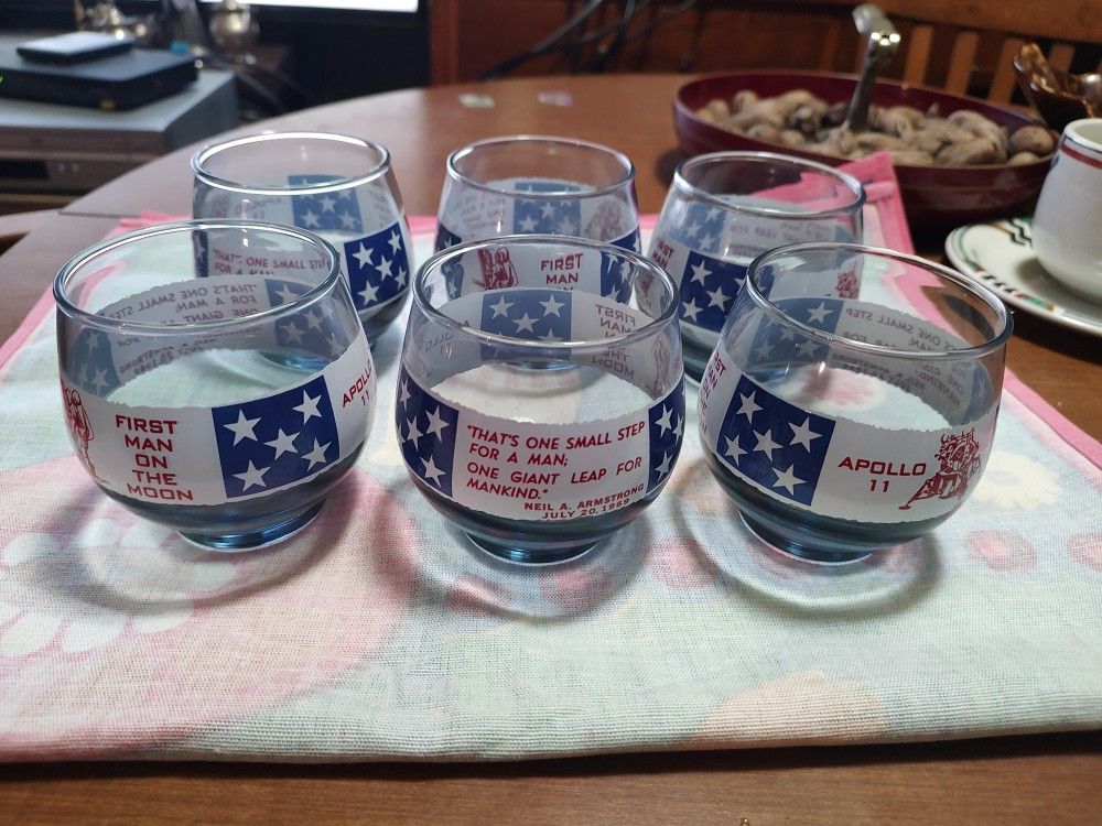 Six Apollo11 Glasses