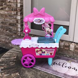 Disney Junior MINNIE MOUSE Sweets & Treats Rolling Ice Cream Cart