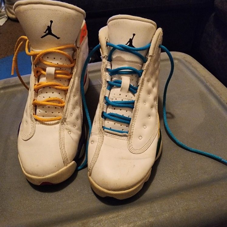 Jordan Retro 13 Playground Multi-color Size 4 Youth Very Good Condition