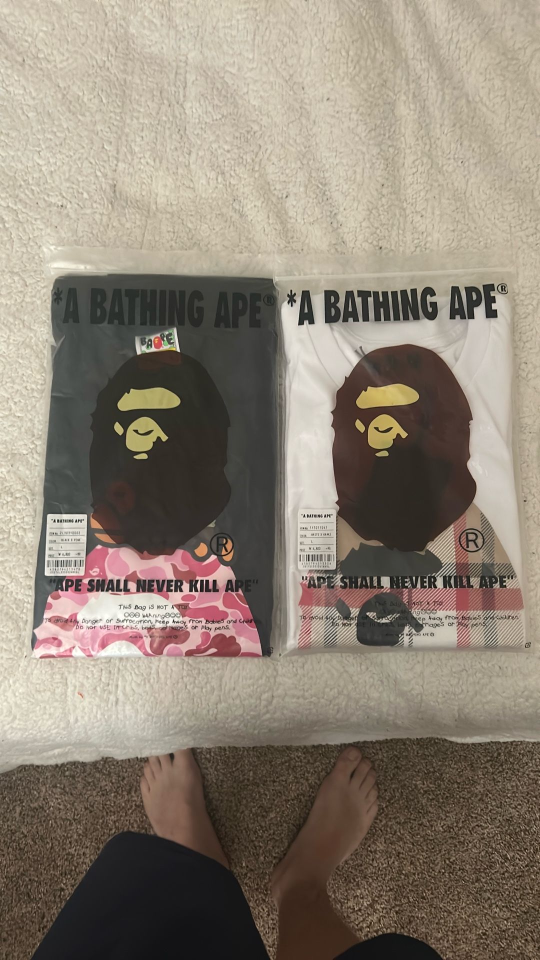 2 BAPE TEES