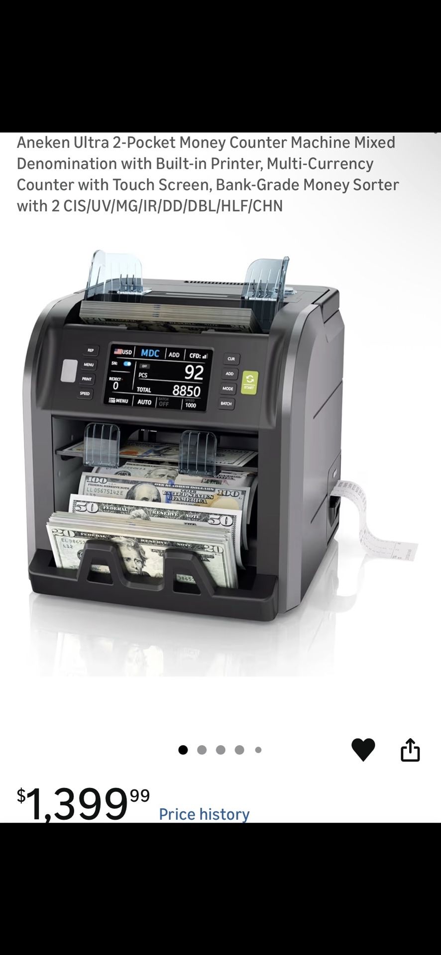 Aneken Ultra 2 Money Counting Machine