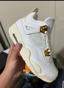 Air Jordan 4 White Gold Sneakers
