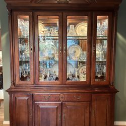 Solid Maple China Cabinet (part of 4-piece set)