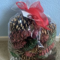 Home Decoration cinnamon Pinecones bag