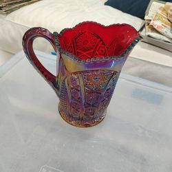 Antique Carnival Glass Pitcher 