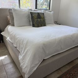 Ashley Furniture King Bed Frame + Matching Pillows