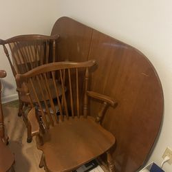 Dining Room Table With 6 Chairsy And 2 Leafs