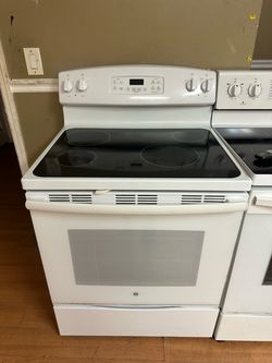 White electric stove