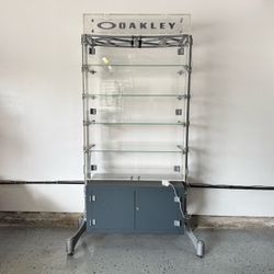 OAKLEY "SPLINE" DOUBLE DOOR DISPLAY CASE TOWER LED LIGHTS x-metal 4.0 glasses rare collectibles bmx hot wheels spy ray ban nike cartier