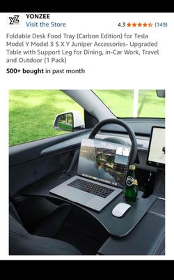 Foldable desk/ food tray for Tesla