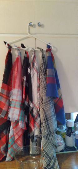 1940s 50 s silk hair scarfs  latvian and Japanese copys silk rayon