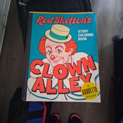 Clown Alley Giant Uncolored  Coloring Book 1975