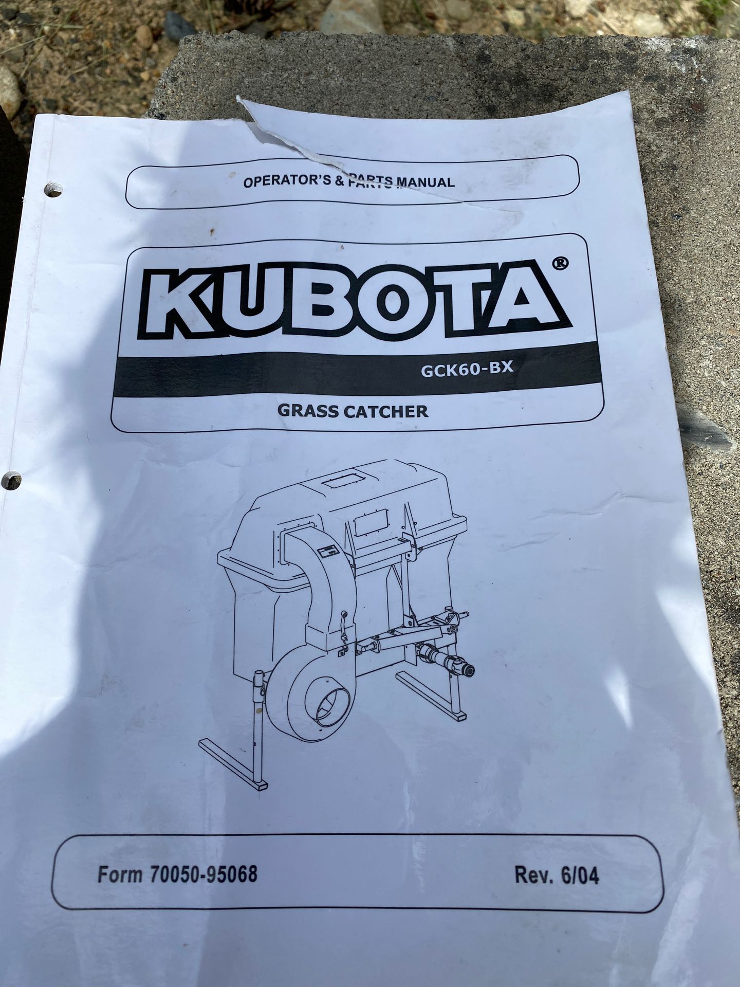 Kubota GCK60-BX grass catcher