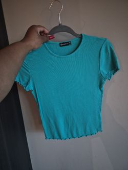 Turquoise crop top