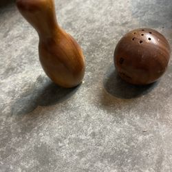 Bowling Ball And Pin Salt And Pepper Shakers