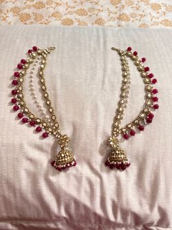 Beautiful earrings. Jhumka style
