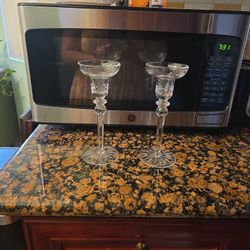 Rogaska "Gallia" pattern crystal Candlesticks
