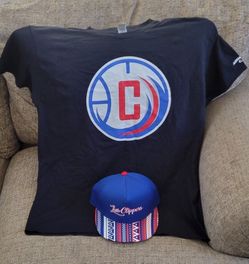 Los Angeles Los Clippers Agua Caliente Hispanic Heritage Hat And Large Shirt Brand New