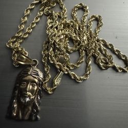 2.1 MM Solid 10k Rope Chain 20.inches Brand New . Please No Low Baller Cause You Will Be Ignored.