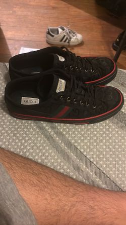 Black Gucci Tennis The Grid Sneakers