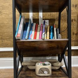 End Table w/bookcase/ storage shelf