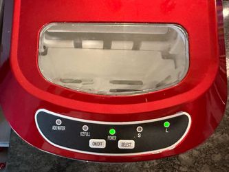 🧊 Magic Chef Portable Countertop Ice Maker, Metallic Red