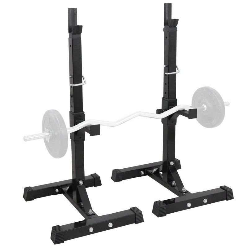 550 Pair of Adjustable 40 66 Rack Sturdy Steel Squat