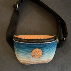 Handmade Pendleton™️ Fabric & Leather Crossbody Bag