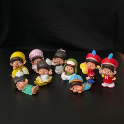 Monchhichi 1979 Vintage Sekiguchi Figures Lot of 9